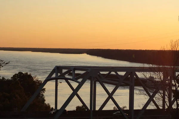 Pont Traversant Fleuve Mississippi — Photo