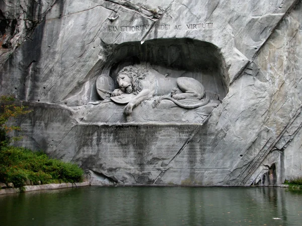 Monumento Del Leone Lucerna Svizzera — Foto Stock