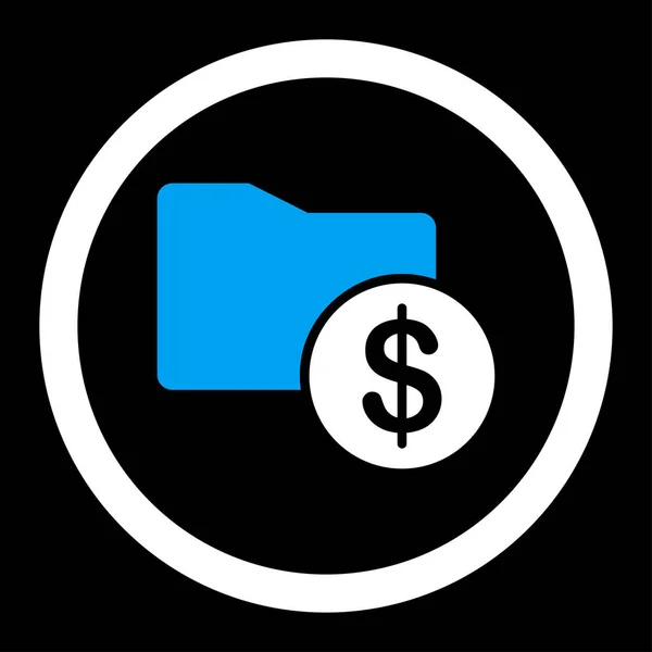 Χρήματα Ντοσσιέ Εικόνα Ράστερ Αυτό Επίπεδη Στρογγυλεμένες Σύμβολο Χρησιμοποιεί Μπλε — Φωτογραφία Αρχείου