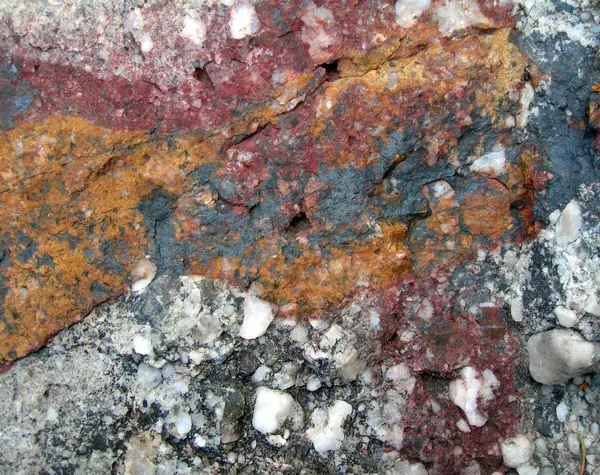 Textura Pedra Com Estrias Coloridas — Fotografia de Stock