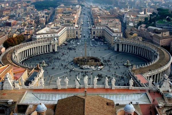 Utsikt Över Det Historiska Vatikantorget Rom Italien — Stockfoto