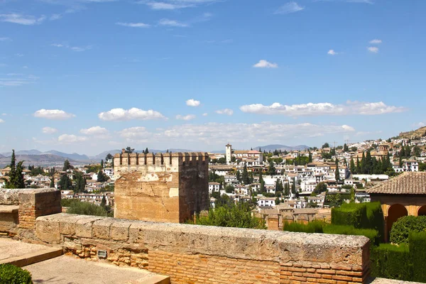 Visa Alhambra Granada Och Vackra Spanska Landskap — Stockfoto