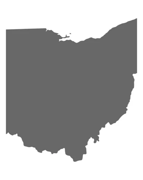 Mapa Ohio Mapa Geográfico Simples — Fotografia de Stock