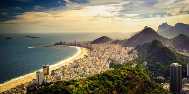 Buildings at the waterfront, Copacabana Beach, Rio de Janeiro, Brazil clipart