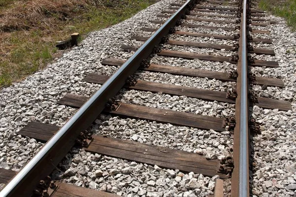 Bir Tren Yolu Parçası — Stok fotoğraf