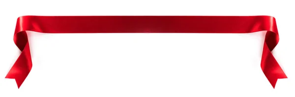 Тканина Червона Стрічка Ізольована Білому Тлі — стокове фото
