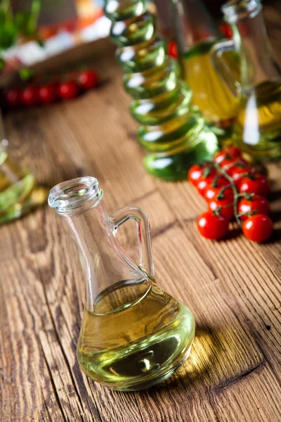 Olivový Olej Olivy Středomořský Motiv Pro Venkov — Stock fotografie