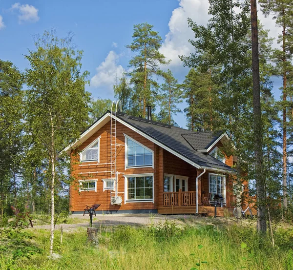 Vakantiehuis Een Suburbane Park Gebied Finland — Stockfoto