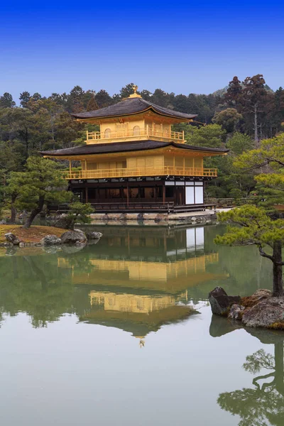 Ναός Kinkakuji Χρυσό Περίπτερο Στο Κιότο Ιαπωνία — Φωτογραφία Αρχείου
