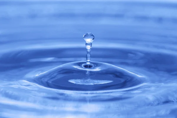 Azul Gota Fundo Água — Fotografia de Stock