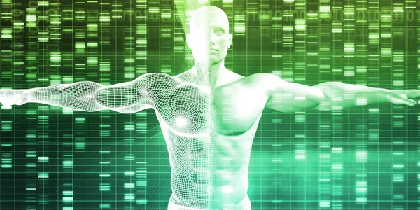 Pesquisa Desenvolvimento Genético Com Dados Científicos — Fotografia de Stock