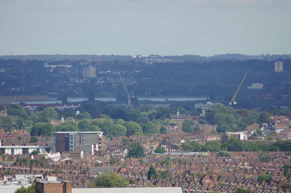 Una Vista Aérea Sobre Algunos Los Barrios Londres — Foto de Stock