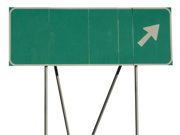 Изолированный Зеленый Дорожный Знак Белом Фоне — стоковое фото