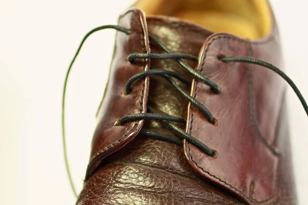 Zapato Para Hombre Marrón Con Cadena Zapatos Negro — Foto de Stock