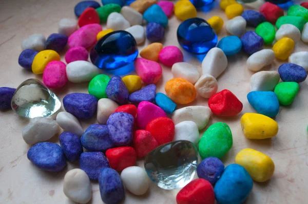 Piedras Colores Para Spa Gran Número Formas Colores — Foto de Stock