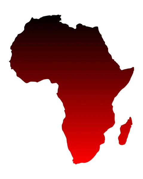아프리카지도 간단한 지리적지도 — 스톡 사진
