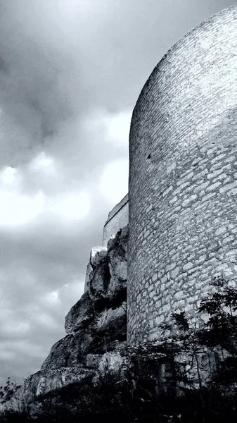 Castle Hohennneuffen Una Ruina Caballeros Medievales Frontera Las Montañas Swabian — Foto de Stock