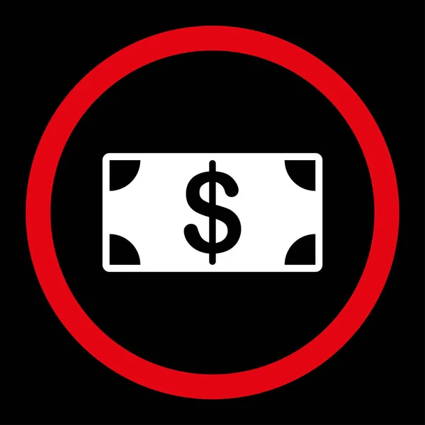 은행권 래스터 아이콘입니다 빨간색과 색상을 둥글게 검은색에 — 스톡 사진