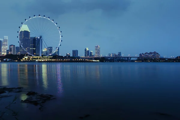 Singapura Cidade Com Arranha Céus Modernos Sudeste Asiático — Fotografia de Stock