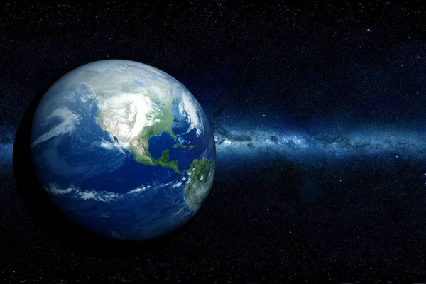 Föld Észak Amerikai Kontinensen Globe Föld Norther Féltekén Sötét Comos — Stock Fotó