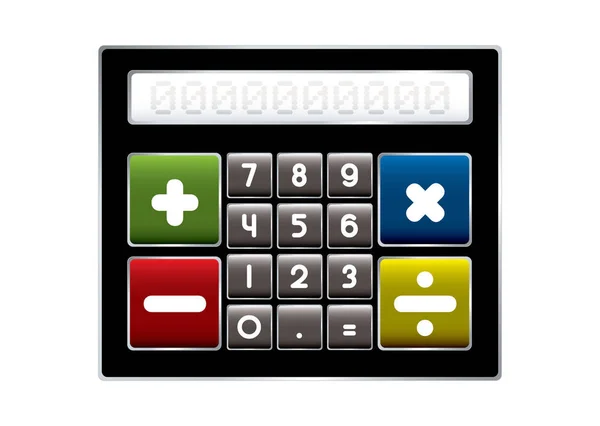Modern Elektronisk Miniräknare Med Färgglada Knappar — Stockfoto