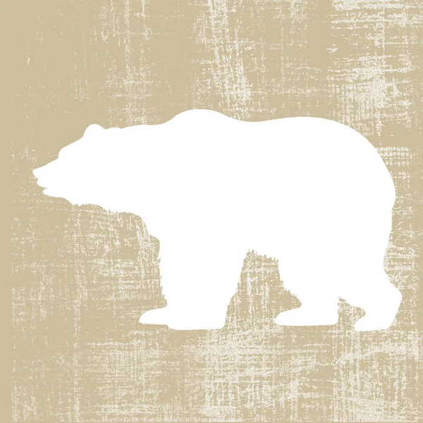 Bear Silhouette Brown Background — Stock Photo, Image