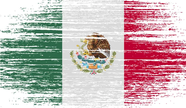 Flagge Mexikos Mit Alter Textur Illustration — Stockfoto