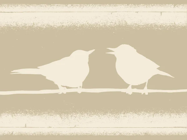 Birds Silhouette Brown Background — Stock Photo, Image