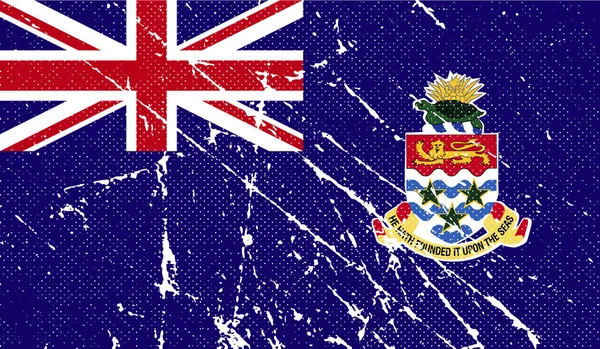 古い質感を持つケイマン諸島の旗 — ストック写真