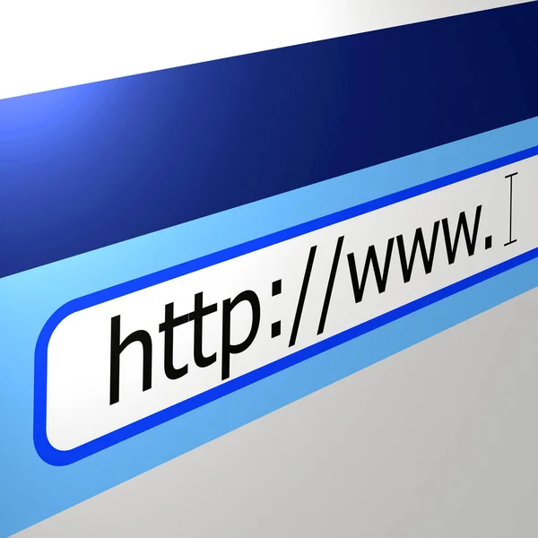 Adresszeile Des World Wide Web Browsers — Stockfoto
