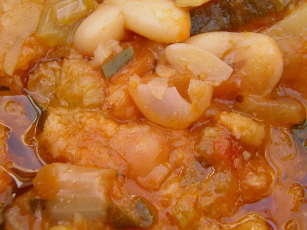 Ribollita Repollo Tradicional Frijoles Sopa Pan Florencia Toscana — Foto de Stock