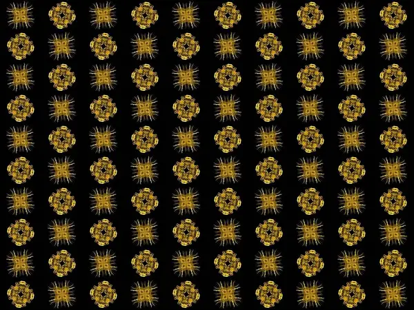 Textura Vykreslujícím Abstraktním Fraktním Žlutým Vzorem — Stock fotografie