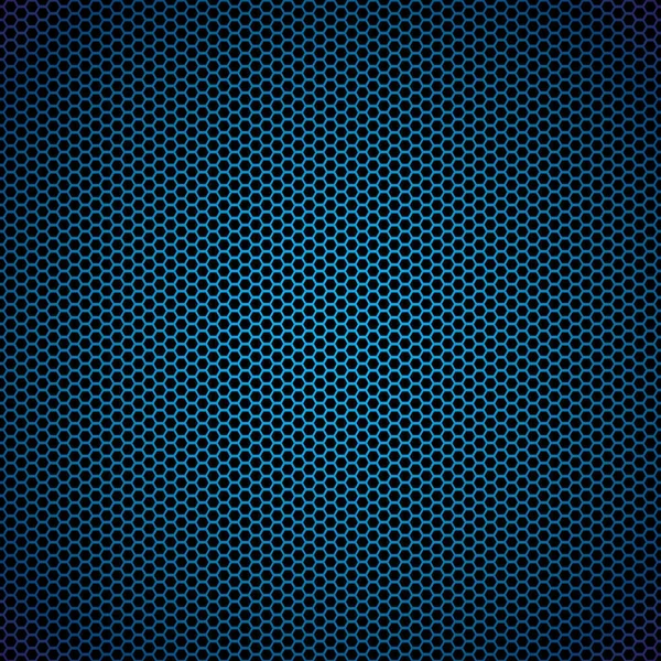 Fondo Hexágono Metal Azul Abstracto Con Efecto Panal — Foto de Stock