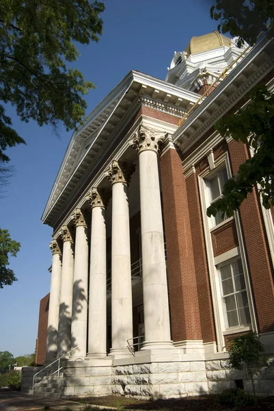 Historische Gerechtsgebouw Entree Met Klassieke Zuilen Gelegen Cartersville Georgia Usa — Stockfoto