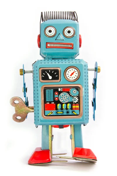Retro Robot Wit — Stockfoto