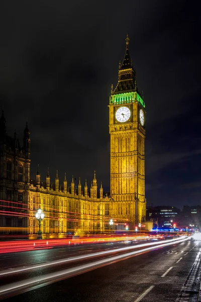 Uitzicht Big Ben Nachts — Stockfoto