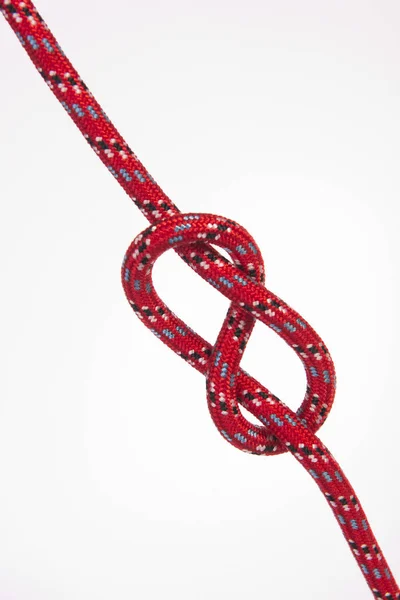 Красный Веревка Узел — стоковое фото
