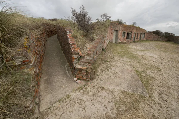 Régi Német Bunkerben Szigeten Terschelling Hollandiában — Stock Fotó
