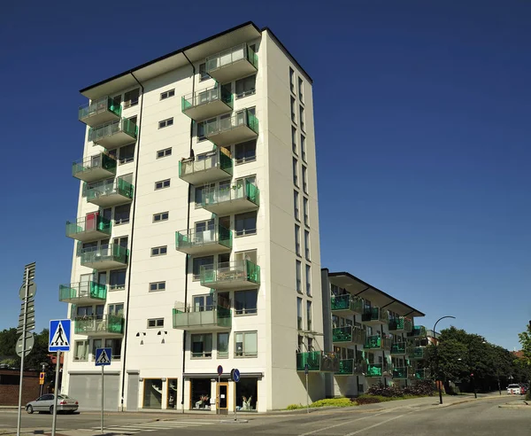 Moderno Edificio Apartamentos Nuevo Barrio — Foto de Stock