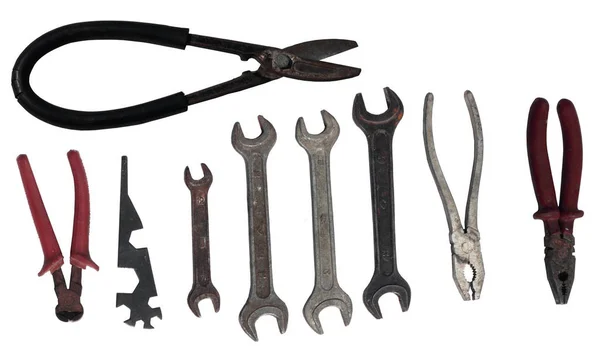Gamla Handverktyg För Reparationsmekanismer — Stockfoto