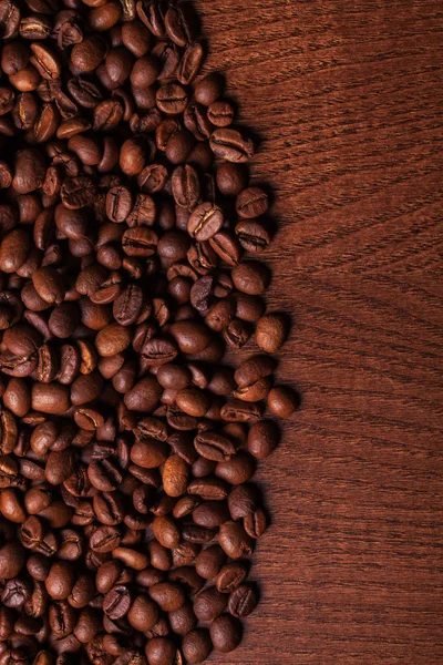 Närbild Djuprostade Kaffekorn — Stockfoto