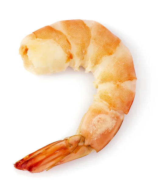 Closeup View Shrimp Tail Isolated White Background — Stock Photo, Image