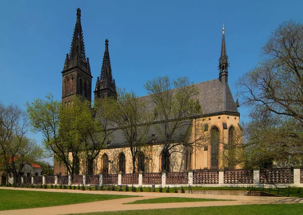 Petrus Och Paulus Kyrka Vyehrad — Stockfoto