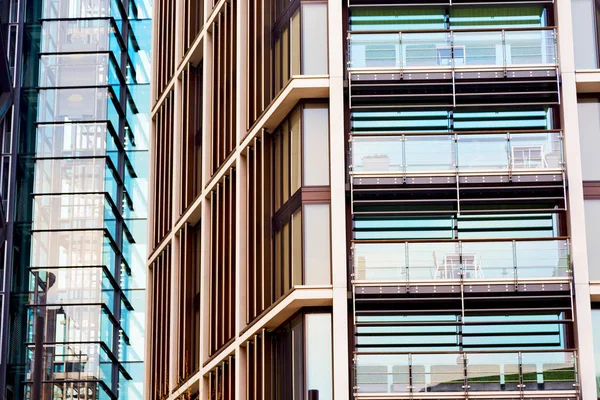 Finestre Nella Città Londra Casa Ufficio Grattacielo Edificio — Foto Stock