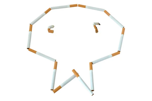 Είναι Φτιαγμένο Από Τσιγάρα Σαν Ανθρώπινο Κρανίο Καπνός Σκοτώνει — Φωτογραφία Αρχείου