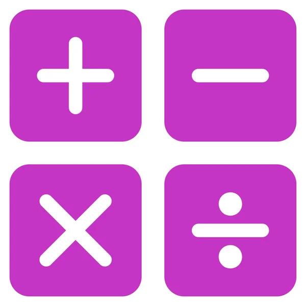 Taschenrechner Symbol Dieses Flache Glyphen Symbol Verwendet Violette Farbe Abgerundete — Stockfoto