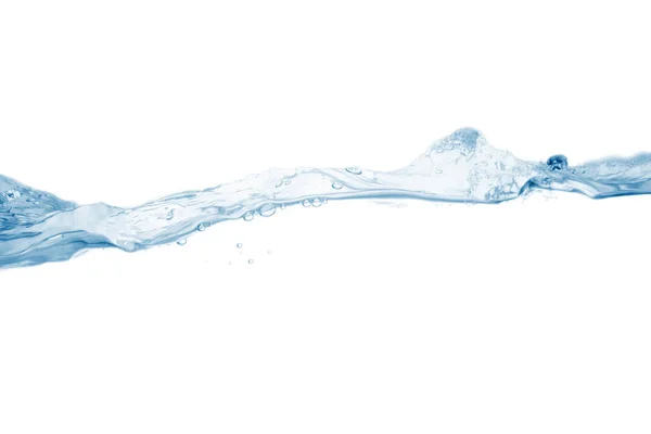 Uma Onda Água Azul Fundo Branco — Fotografia de Stock