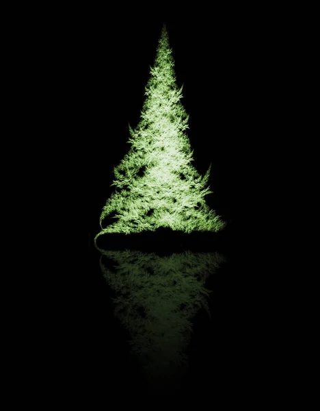 Árbol Navidad Fractal Sobre Fondo Negro —  Fotos de Stock