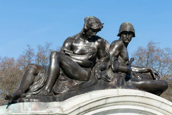 Staty Queen Victoria Memorial Utanför Buckingham Palace London — Stockfoto