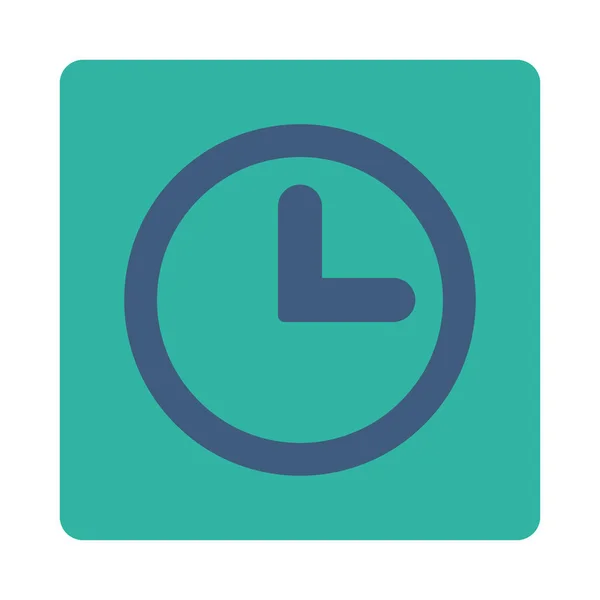 Ícone Relógio Primitive Buttons Overcolor Set Este Botão Plano Quadrado — Fotografia de Stock